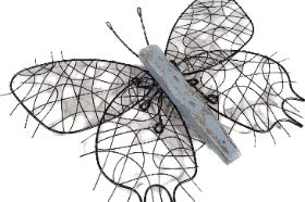 Rustic Butterfly Wall Art Wood and Wire Beautiful addition to any wall.