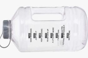 Motivational Water Jug -Leak Proof -BPA free -Handle -Large opening for ice and fruit -Clear -Hourly motivations to keep you on track for your water consumption goals!