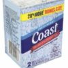 28% more 2 Bar Pack - 4.12 ounce each bar. - Coast Bar Soap is a more ocean friendly choice- for more info visit coastsoap.com -Uses less plastic, 100% recycled paperboard and 35% post-consumer content -Uses less energy and water to manufacture -Uses more efficient transportation -Paraben and phthalate free Great for traveling, guest rooms, stores, and shops.